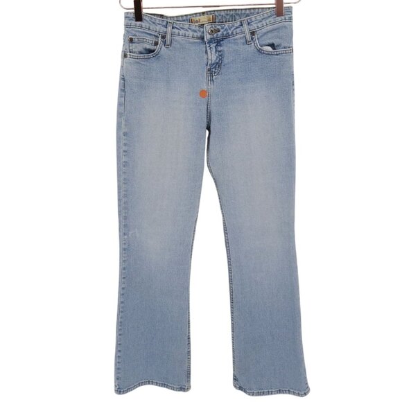 L.E.I. Bootcut Jeans Womens 13 Blue Y2K Hippie Festival Casual Weekend Vintage - Picture 1 of 16